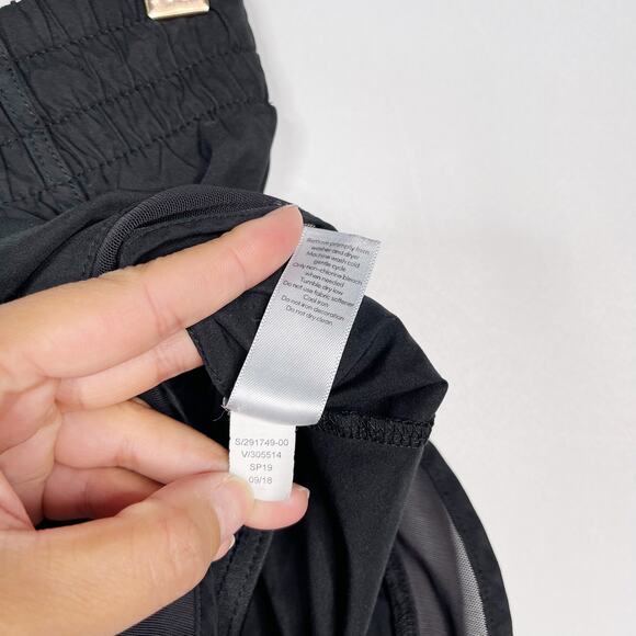 Athleta Small S Black Mesh Racer Run Shorts 4" Inseam Running Workout Liner - Picture 11 of 13